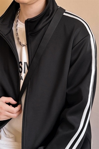 现货开衫卫衣外套男垂感运动服上衣宽松立领夹克A116 P65加绒P75图片