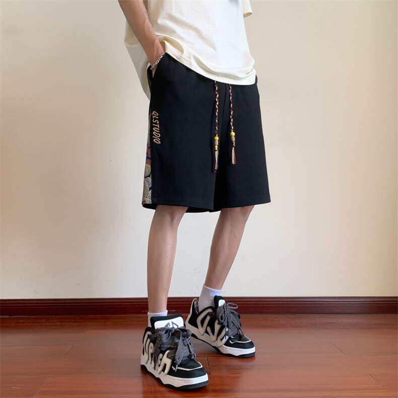 ！2023夏季新款男士风短裤潮流民族风五分裤DK245P35控78,男装休闲裤,电商B220