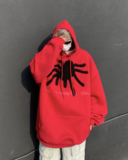 美式潮牌宽松设计感上衣2024春季高街复古连帽卫衣男W8086-P42，男装卫衣，星座512-4