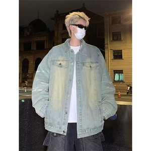 抖音得物 痞帅牛子外套高街港风日系原宿风韩版潮流宽松夹克AW033图片