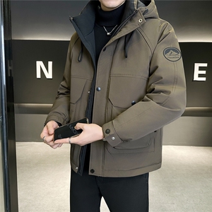 店主风新标50白鸭绒冬季新款男士连帽休闲羽绒外套男Y203-P188图片