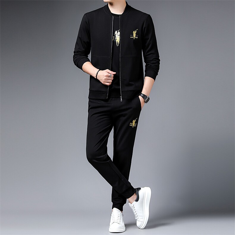 SA9612-3钱塘2020-2冬季新款百搭帅气中青年男士卫衣套装P240,男装休闲套装,钱塘207-2