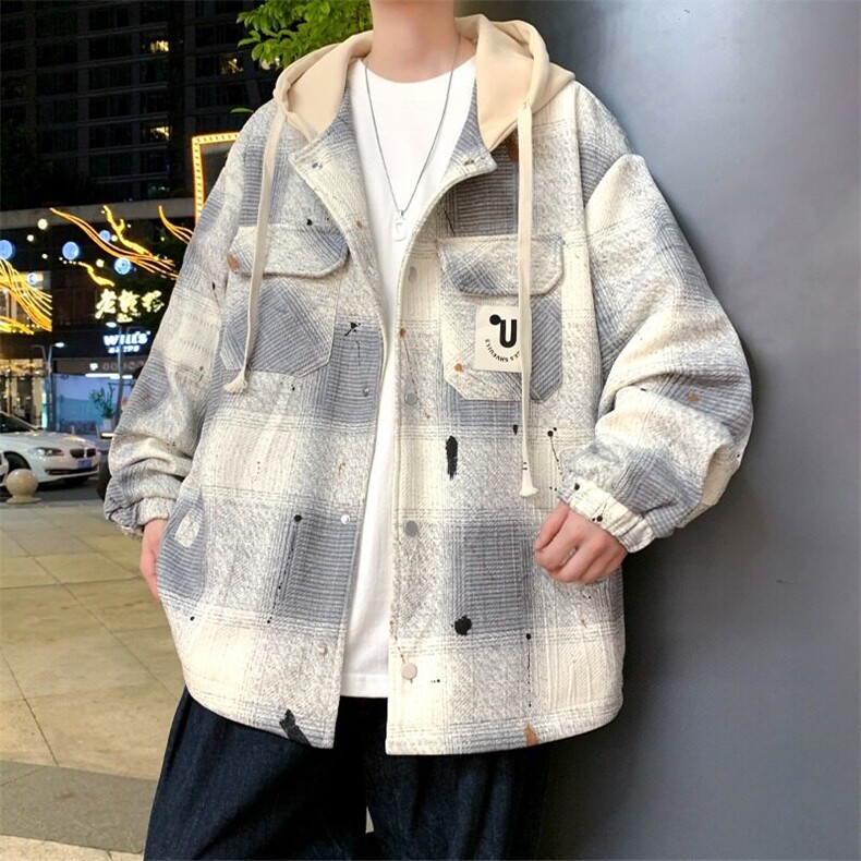 网络图现货秋季新款连帽夹克男休闲宽松外套长袖RNLM01-P78,男装夹克,星座1005-4