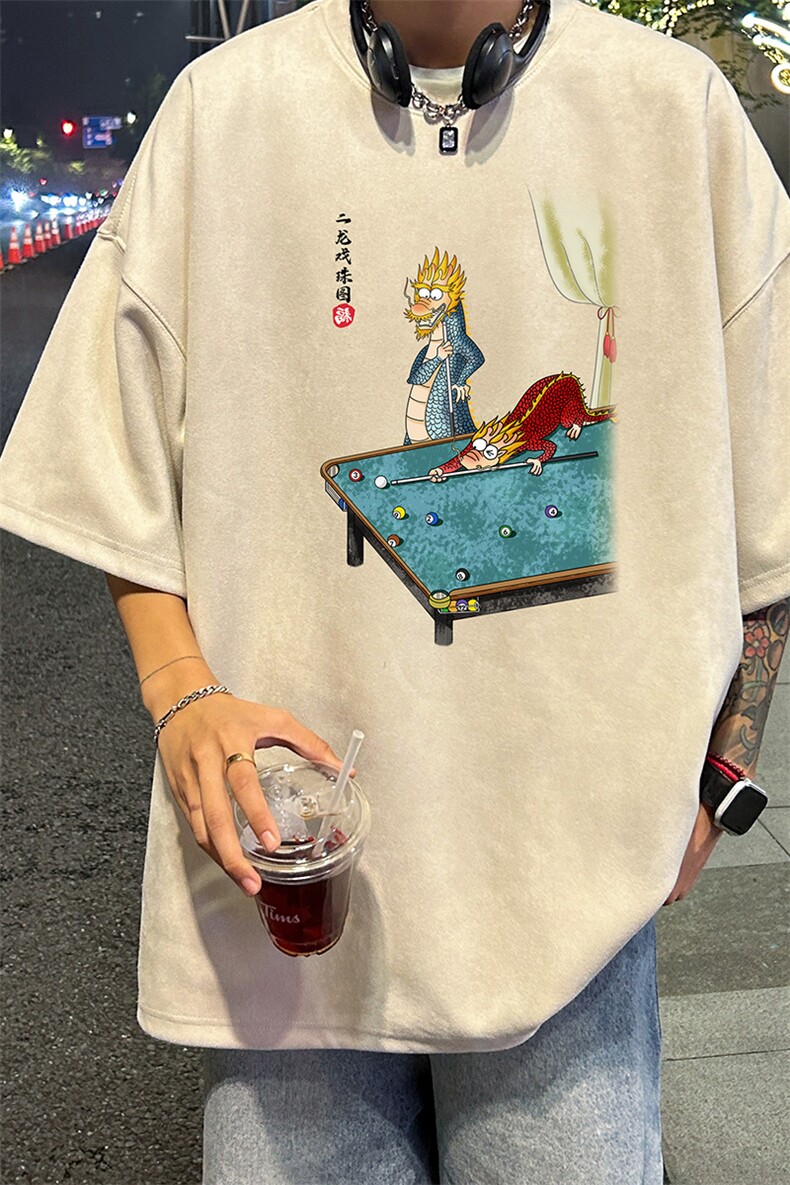 量大优供视频重磅麂皮绒短袖t恤男JT522-特p19,男装T恤,电商B371