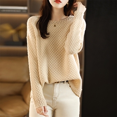 优雅气质女士秋冬必备百搭针织羊毛衫，女装羊毛衫，丽特绒