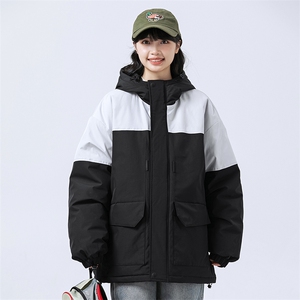 新款港风棉服大口袋宽松时尚港风青少年棉袄外套MY9305-1P-95图片