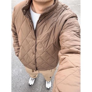 高品 轻盈保暖 运动户外菱格棉衣男女绗缝茄克外套棉服 A1056-P80图片