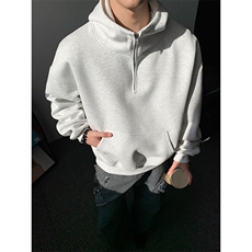 加绒奥粒绒连帽卫衣重磅无帽绳500克拉链硬挺外套男RH5305JR-P59，女装短外套，星座610B-1