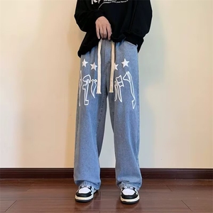 美式男牛仔裤透气宽松百搭休闲裤子N278-P47图片