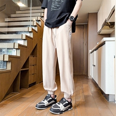 春夏冰丝潮流休闲裤男士束脚宽松长裤垂感小脚裤A266-KZ1107-P30，男装休闲裤，电商A266