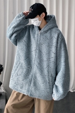 冬装新款加绒加厚高品质羊羔毛外套棉衣潮牌男装A071-1003-P100，男装棉衣，电商A071