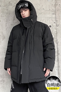 痞帅休闲短款面包服连帽立领极寒冬季保暖外套 AW7051 P378控428图片