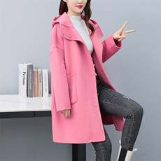 芷墨简约显高显瘦双面呢羊毛外套时尚简约宽松韩版冬季新款中长款，女装毛呢外套，芷墨服饰