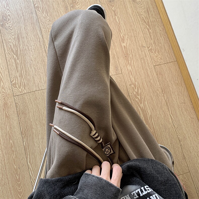 8XL-M特大码休闲裤男生简约休闲日系宽松直通长裤胖子男K933P40，男装休闲裤，电商D206-1