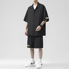 2024夏季搭配帅气薄款潮牌运动衣服短袖衬衫短裤TZ006-特批-60，男装牛仔裤，星座718-1