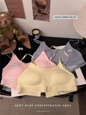 内衣女无痕小胸显大文胸无钢圈聚拢无肩带透气少女文胸罩，女装背心吊带，梦白服饰厂