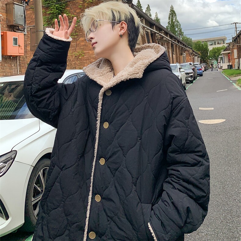 座山雕羊羔绒加厚棉服男士棉衣御寒保暖棉袄外套M6007P120控158,男装棉衣,电商A157