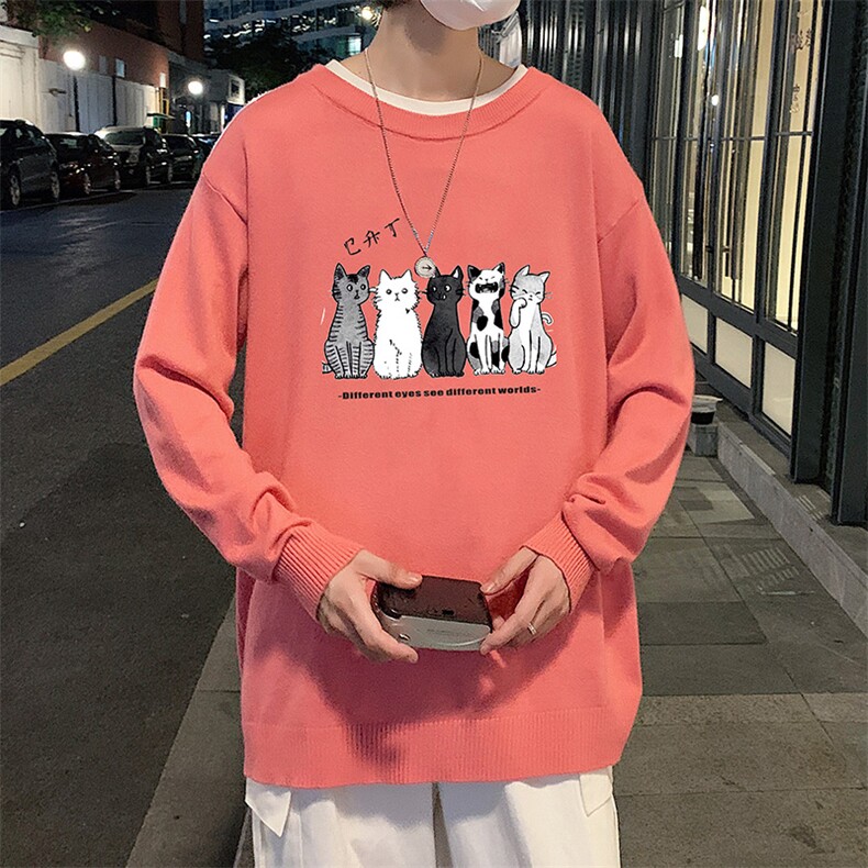 M67100-P45加绒款-P65圆领毛衣男大码针织衫男毛线衣线衫,男装针织衫/毛衣,电商A040
