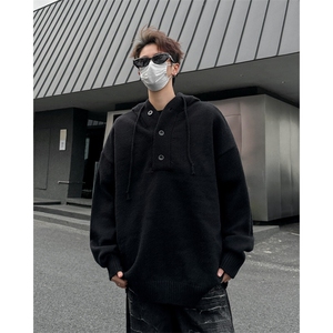 美式连帽毛衣外套男宽松秋冬外搭慵懒风休闲百搭上衣MY0663-P55图片