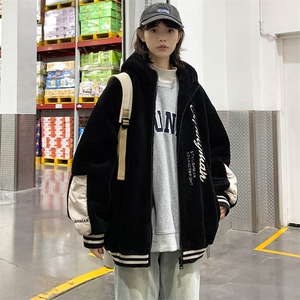 2024冬上新中性加绒百搭棉衣羊羔绒连帽外套男女 989-P110控价158图片