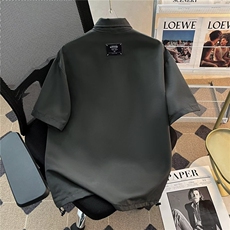 衬衫男女韩版潮流短袖帅气拼色宽松2026夏季insT恤CY1111-P37，男装衬衫，星座412-2
