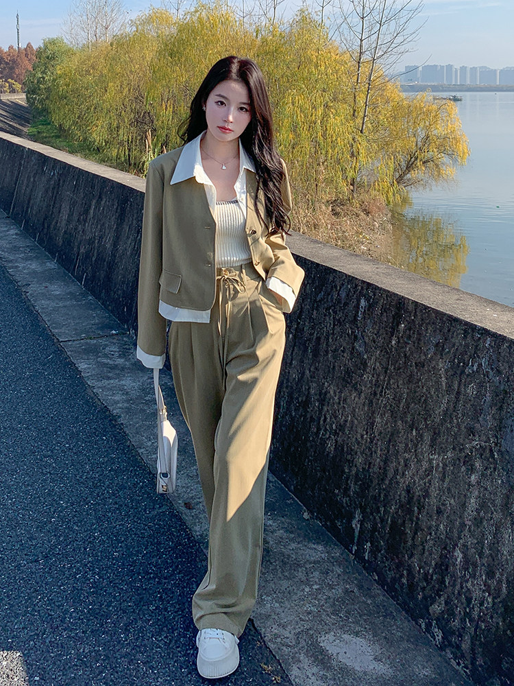 春现-假两件显瘦减龄小香风套装B190-2801-P165-K228,女装套装/套裙,2B190