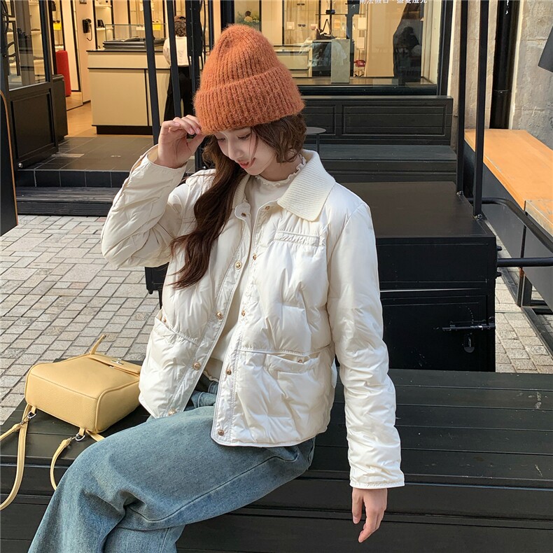 现货主推2025冬季新款90白鸭绒羽绒服女短款外套1530-P215K349图片