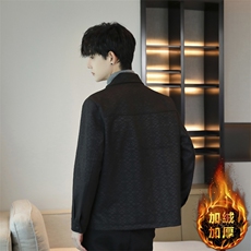K2502-P1202025秋冬时尚男士加绒加厚夹克外套青年百搭，男装夹克，星座507A（原星座306B-2）