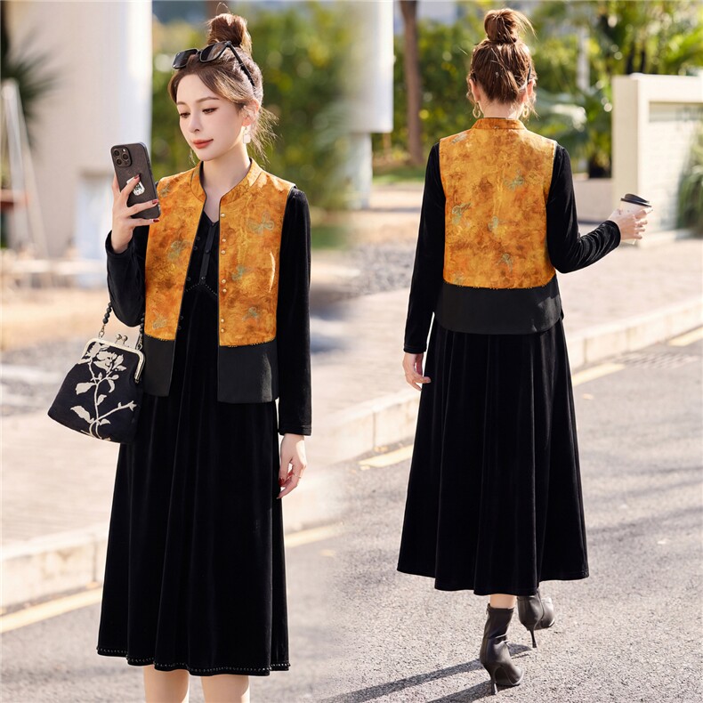 现货，2026年新款连衣裙两件套，女装套装/套裙，利佳可人