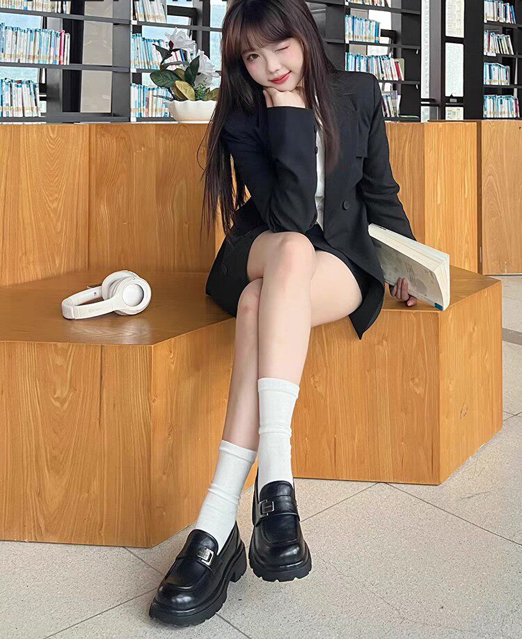 厚底英伦乐福鞋复古单鞋女休闲小皮鞋2025春季新款，女鞋休闲鞋，泰合衣坊