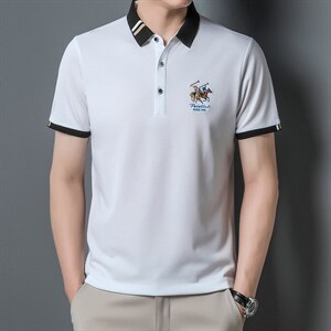 新款短袖t恤男中年体恤爸爸装夏季中老年男装半袖polo汗衫父亲节图片
