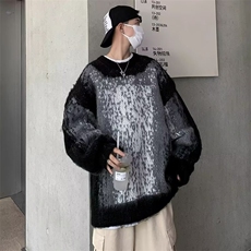 撞色毛衣男秋韩系风格穿搭cleanfit圆领休闲情侣针织衫MY247P52，男装针织衫/毛衣，星座1013-5