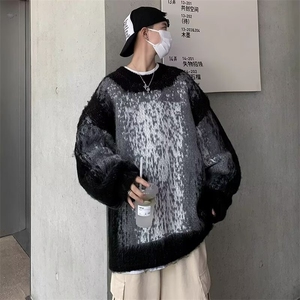 撞色毛衣男秋韩系风格穿搭cleanfit圆领休闲情侣针织衫MY247 P52图片