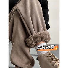 A165-K8791-P6078加绒加厚雪尼尔灯芯绒卫裤休闲裤长裤束脚裤，男装休闲裤，电商A165