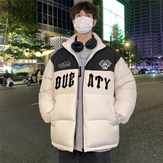 港风23冬季时尚百搭宽松字母印花潮流棉服外套TPMY6258TP85控138，男装棉衣，电商A268A