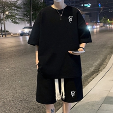 套装！华夫格套装短袖T恤短裤男TZ203-特P38，男装T恤，电商B367