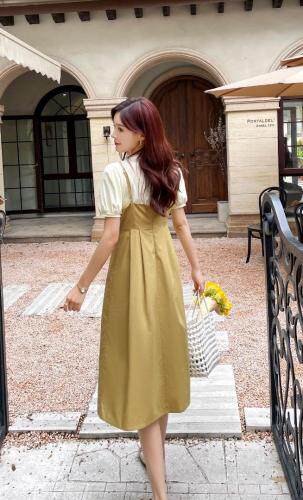 现货夏季新款两件套连衣裙，女装连衣裙，艾涵o