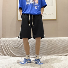 短裤男夏季外穿五分裤潮牌运动裤子宽松华夫格休闲裤AT103P28，男装休闲裤，星座1116-2