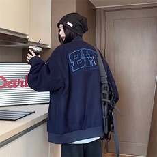 美式复古街头刺绣飞行夹克男女小众设计感宽松百搭boxy棒球服外套，男装夹克，星座506A