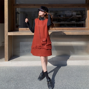 【春款现货】纯色打底衫+背心连衣裙送包包2D148-2608-P168-K252图片
