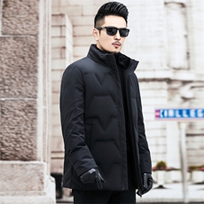 中年时尚白鸭绒羽绒服男加厚中年爸爸装新款冬季外套SFT81558-360，男装羽绒服，电商B212（原钱塘6029）