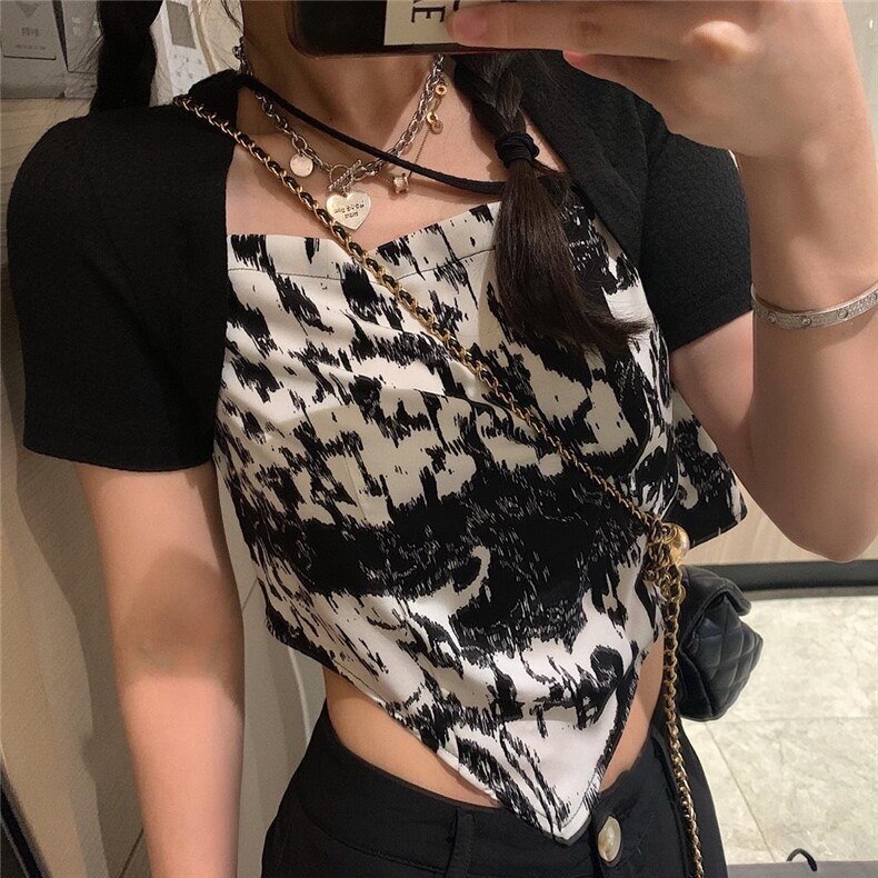 假两件抹胸t，胸罩，XTZ style