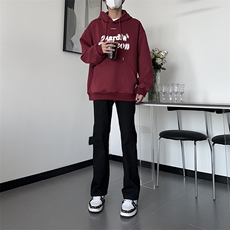 自家图主推货足大码黑色毛边微喇黄泥牛仔裤直筒裤K10-P50，男装牛仔裤，星座205