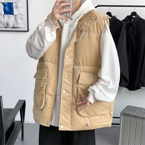 冬款加棉加厚背心棉服港风时尚立领马甲外套男士8156-P95 控价118图片