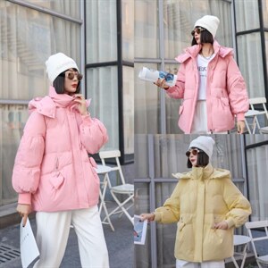 糖果色羽绒服，时尚减龄显瘦图片