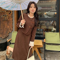2024春装新中式假两件长袖连衣裙浙宝B2楼239-P130-控185，女装连衣裙，姿衣轩