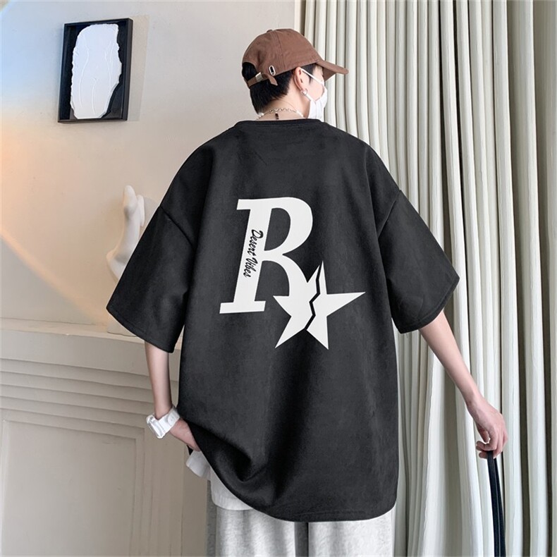 2024夏季新款麂皮绒圆领短袖T恤RT303-P28,男装T恤,电商B370