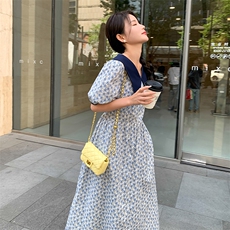 【新款有现货】碎花连衣裙长款82366-P105-K145，女装连衣裙，一九零