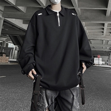E32P36秋装男装卫衣翻领个性慵懒风时尚宽松男装上衣，男装卫衣，星座512-6