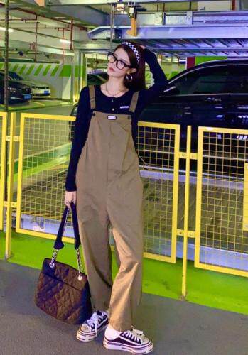 【现货】秋季新款时尚潮流休闲背带裤，其它，你别走